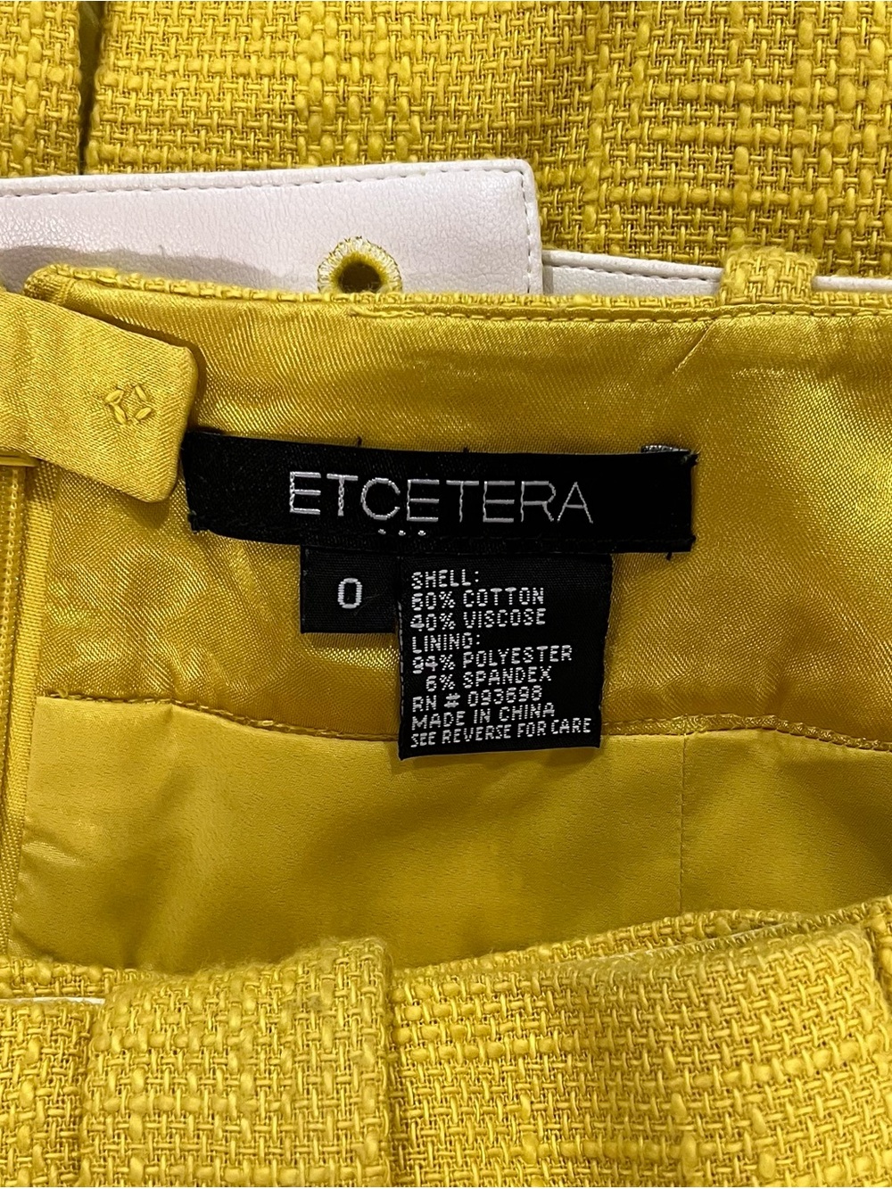 Etcetera Mustard Yellow Belted Pencil Skirt - Picture 4 of 4